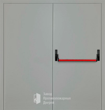 Фото двери «Двупольная глухая с антипаникой (2 створки) EI-30» в Балашихе