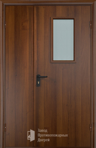 Фото двери «Полуторная МДФ со стеклом EI-30» в Балашихе