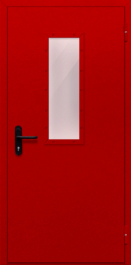 Фото двери «Однопольная со стеклом (красная)» в Балашихе