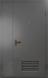 Фото двери «Техническая дверь №7 полуторная с вентиляционной решеткой» в Балашихе