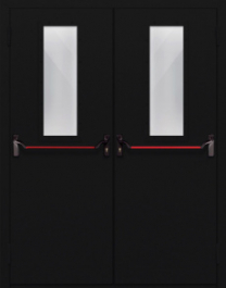 Фото двери «Двупольная со стеклом и антипаникой №64» в Балашихе