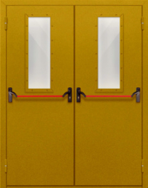 Фото двери «Двупольная со стеклом и антипаникой №65» в Балашихе